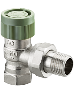 vanne thermostatique série Oventrop ADV 9 1188364 laiton nickelé, DN 15, Rp 2000 / 2xR 2000 / 2, d&#39;angle