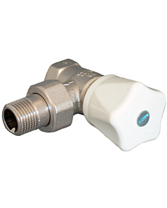 Oventrop Baureihe HR Handregulierventil 1190506 3/4", Eck, Messing vernickelt