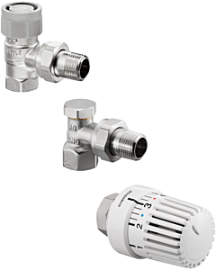 Oventrop vanne thermostatique Uni LH 1703063 DN 10, forme d&#39;angle, avec thermostat