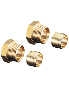 Messing-Klemmringverschraubung 10mm 2127052 für Zweistrangfilter und Flexo-Block