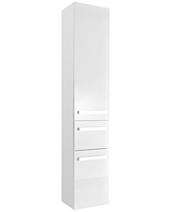 Pelipal Series 4005 tall cabinet 992.113.020 2 doors, 30x168x33 cm, Polar white high gloss lacquer/ Weiß Hochglanz Select , chrome handle