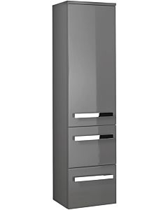 Pelipal Series 4005 Midi cabinet 992.123.056 2 drawers, 30x121x33cm, lacquer stone grey high gloss/quartz grey high gloss Select , handle chrome