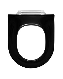 Pressalit Projecta D Solid Pro WC 1007111-DG4925 black polygiene, combination hinge DG4, stainless steel, without cover, with soft close