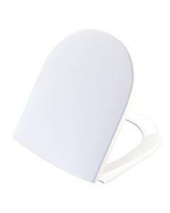 Pressalit Objecta D WC seat 172011-BR7999 white polygiene, with cover, standard, Universal - Flex hinge BR7, stainless steel
