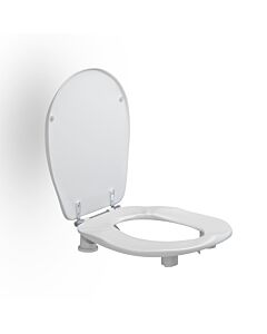 Abattant de toilettes Pressalit Ergosit R20000 avec couvercle, surélevé de 50 mm, blanc