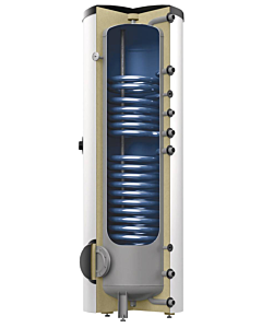 Reflex Storatherm Aqua Speicher 7862200 AF 300/2S_B, Ø 650 mm, white, foil jacket, with 2 smooth-tube heat exchangers