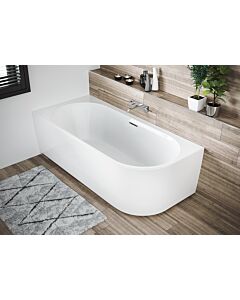 Riho Desire Corner Eck-Badewanne B087007005 weiß, 184x84cm, rechts, mit Füllfunktion RihoFall chrom