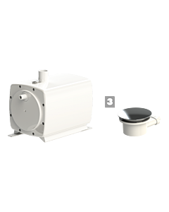 SFA SaniFloor Waste water lifting station 0051P for extra-flat shower tray, total height 57 mm, white