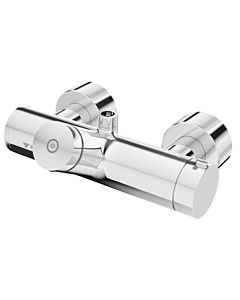 Schell Vitus thermostat de douche à fermeture automatique 016050699 raccord de douche au-dessus, désinfection thermique, en saillie, eau mitigée, chromé