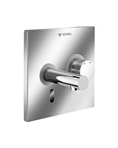 Schell Linus 019300699 plaque frontale en laiton, avec bec 230 mm, électronique de capteur infrarouge, eau mitigée, fonctionnement sur batterie
