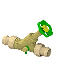 Verrouille la vanne d&#39;écoulement libre 0015872800001 DN 25, 28 mm, AG, avec purge, tige non montante