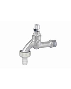 Locks outlet valve 2000 /2&quot; 0017331520001 DN 15, with hose screw connection, socket wrench upper part, matt chrome-plated