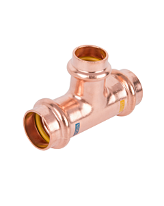 HS AQUAGAS V T-Stück 22 x 15 x 22 mm 45110221522 Kupfer, reduziert, Press Copper,  Fitting für Gas und Wasser