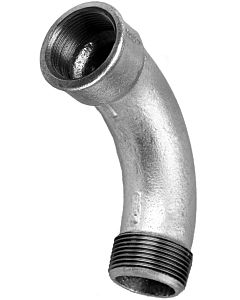 Hermann Schmidt Temperguss bow 2000 2000 /4&quot;, 90 degree internal/external thread, long, galvanized