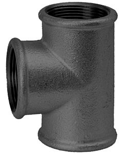 Hermann Schmidt Temperguss Té 2000 2000 /2&quot; filetage intérieur, noir