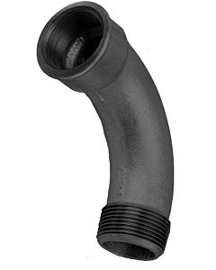 Hermann Schmidt Temperguss coude 3/4&quot;, filetage interne/externe 90 degrés, long, noir