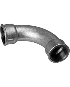 Hermann Schmidt Temperguss 13002050 DN 50, 2&quot;, 90 degrees, IG/IG long, galvanized