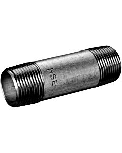 Hermann Schmidt malleable cast iron 530/23 double pipe nipple 44040150 DN 40, 1 1/2&quot; x 150, black