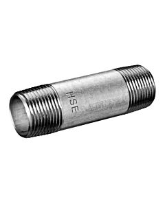 Raccord double en fonte malléable Hermann Schmidt 530/23, référence 43020300, DN 20, 3/4&quot; x 300, galvanisé