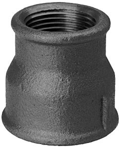 Hermann Schmidt Temperguss reduction sleeve 14240035 DN 50 x 32, 2&quot; x 2000 2000 /4&quot;, IG/IG, black