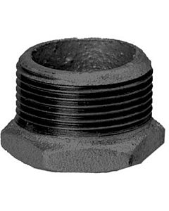 Hermann Schmidt Temperguss Reduktionsstück 1" x 3/8" Aussengewinde/Innengewinde, schwarz