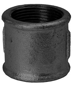 Hermann Schmidt Temperguss 270 manchon 14270010 DN 10, 3/8&quot;, IG/IG, noir