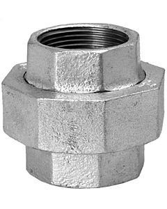 Hermann Schmidt Temperguss 330 Verschraubung 13330050 DN 50, 2", flach dichtend, IG/IG, verzinkt