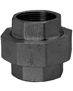 Hermann Schmidt Temperguss 330 screw connection 14330040 DN 40, 2000 2000 /2&quot;, flat sealing, IG/IG, black