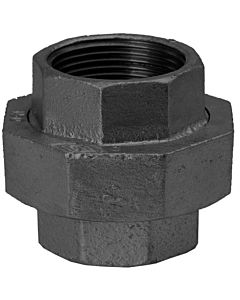 Hermann Schmidt Temperguss 340 raccord vissé 14340032 DN 32, 2000 2000 /4&quot;, joint conique, IG/IG, noir