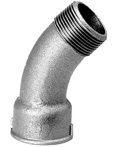 Hermann Schmidt Temperguss elbow DN 40, 2000 2000 /2&quot; 45°, internal/external thread, galvanized