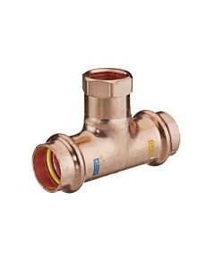 HS AQUAGAS V T-piece 22 mm x 1/2 inch x 22 mm 45120221222 Copper, female thread, press copper, fitting for gas and water