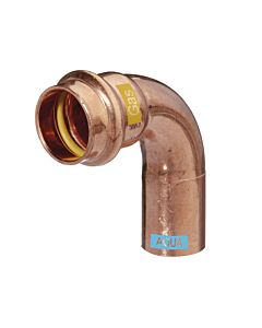 HS AQUAGAS V Bogen 15 x 15 mm 452101515 Kupfer, 90Grad, AG/IG, Press Copper,  Fitting für Gas und Wasser