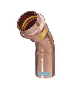 HS AQUAGAS V Bogen 18 x 18 mm 452401818 Kupfer, 45Grad, AG/IG, Press Copper,  Fitting für Gas und Wasser