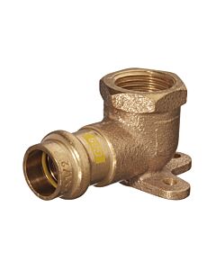 HS AQUAGAS V wall angle 15 mm x 1/2 inch 4534015012 90 degrees, press copper, female thread, brass