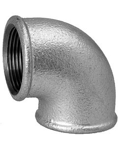 Hermann Schmidt Temperguss 90 angle 13090015 DN 15, 2000 /2&quot;, 90 degrees, IG/IG, galvanized