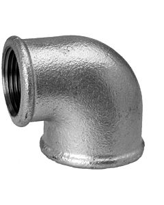 Hermann Schmidt Temperguss Red-Winkel 1" x 1/2" Innengewinde, 90Grad, verzinkt