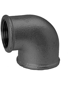 Hermann Schmidt Temperguss 90 Red angle 14090320 DN 32 x 20, 2000 2000 /4&quot; x 3/4&quot;, 90 degrees, IG/IG, black