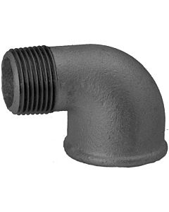 Hermann Schmidt Temperguss 92 Winkel 14092050 DN 50, 2", 90°, IG/AG, schwarz