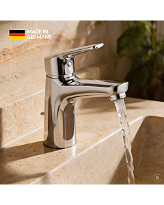 CARLDIX basin mixer tap 01000010-00 115 mm projection, with waste fitting, chrome