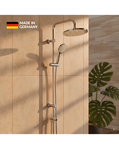 Système de douche CARLDIX Reno 72000102-00 à poser, sans thermostat, avec inverseur, pommeau de douche de 230 mm, chromé