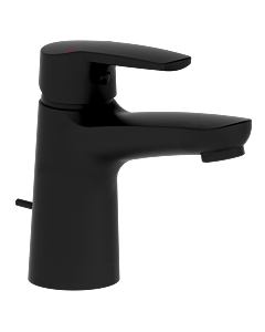 Heinrich Schulte alpha_100 mitigeur lavabo Z058132-00280 avec garniture de vidage , noir mat