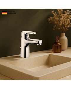 CARLDIX basin mixer tap 01000010-00 115 mm projection, with waste fitting, chrome