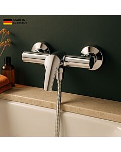 Robinetterie de douche CARLDIX 01000040-00 à montage en surface, sans ensemble de douche, chromée