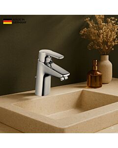 Mitigeur de lavabo CARLDIX 02000010-00, saillie 110 mm, avec bonde, chromé