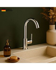 CARLDIX basin mixer tap 02000013-00 high spout, with waste fitting, chrome