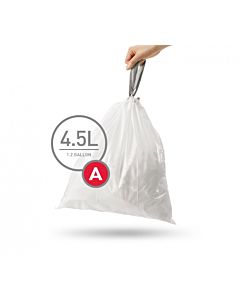 simplehuman Müllbeutel CW0160 30 Stück, für Abfalleimer, passgenau, 4,5 l