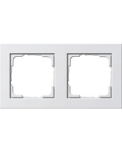 Gira 021229 cover frame E2 2-way Reinweiß glossy 021229