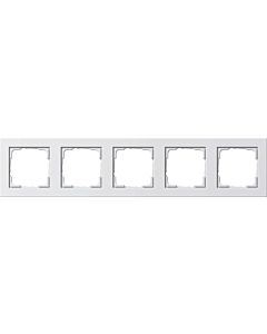 Gira 021529 cover frame E2 5-gang Reinweiß glossy