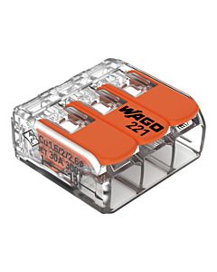 WAGO Compact connection terminal 221-613 3-wire up to 6 mm²