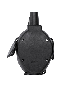 Merten solid rubber SCHUKO triple hanging coupling, black 179851 16A, 250V